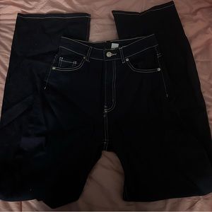 H&M wide leg straight jeans